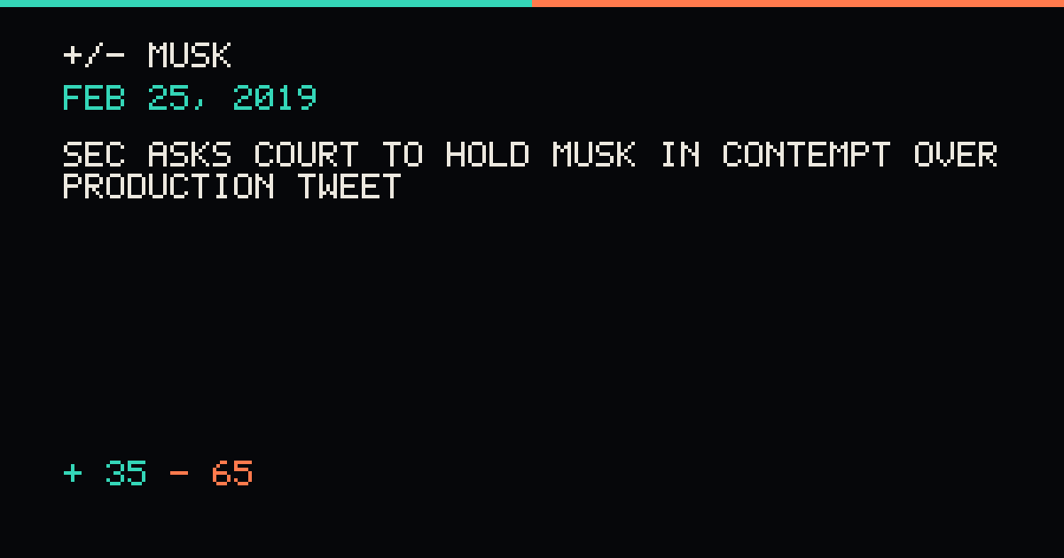 SEC asks court to hold Musk in contempt over production tweet