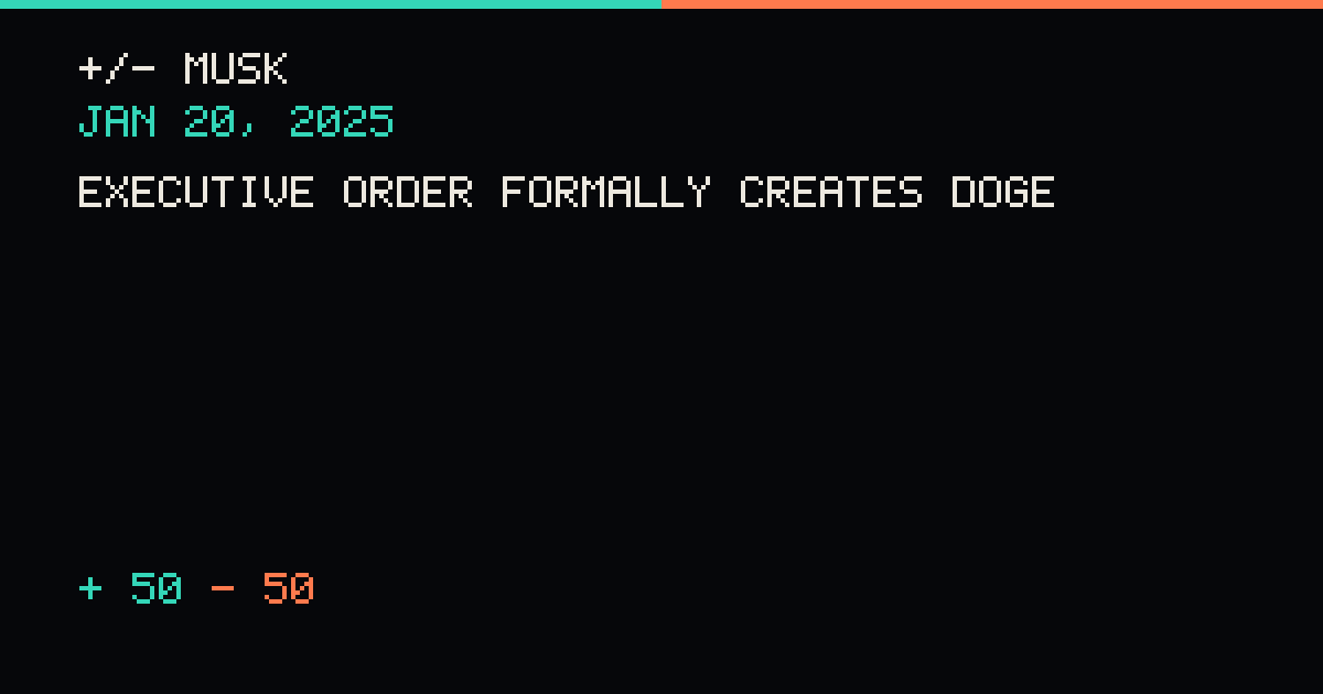 Executive order formally creates DOGE
