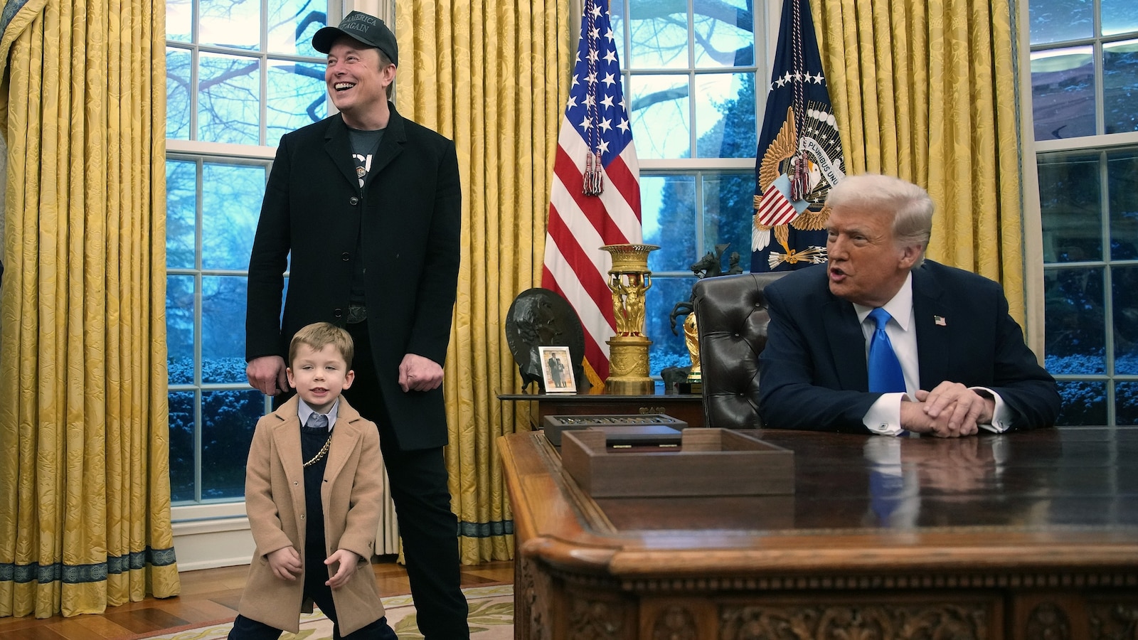 Musk defends DOGE in Oval Office with son X, alleging fraud without evidence