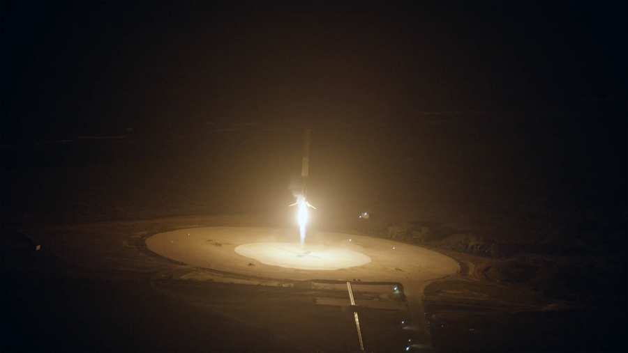 Falcon 9 lands first orbital-class booster